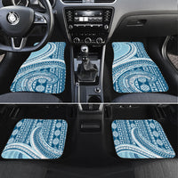 Bula Fiji Vintage Tapa Car Mats Kaivity Masi Wave Motifs - Turquoise LT7 Set 4pcs Turquoise - Polynesian Pride