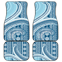 Bula Fiji Vintage Tapa Car Mats Kaivity Masi Wave Motifs - Turquoise LT7 - Polynesian Pride