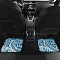 Bula Fiji Vintage Tapa Car Mats Kaivity Masi Wave Motifs - Turquoise LT7 Set 2pcs - Back Turquoise - Polynesian Pride
