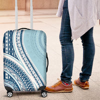 Bula Fiji Vintage Tapa Luggage Cover Kaivity Masi Wave Motifs - Turquoise LT7 Turquoise - Polynesian Pride