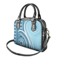 Bula Fiji Vintage Tapa Shoulder Handbag Kaivity Masi Wave Motifs - Turquoise