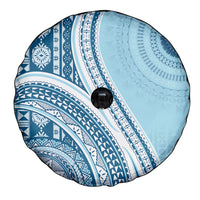 Bula Fiji Vintage Tapa Spare Tire Cover Kaivity Masi Wave Motifs - Turquoise LT7 - Polynesian Pride
