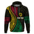 Custom Vanuatu Hoodie Melanesian Sand Drawing Mixed Ni Van and Proud LT7 Pullover Hoodie Black - Polynesian Pride