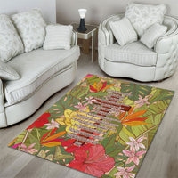 Mahalo Hawaii - Ka Pule a ka Haku Area Rug Tropical Flowers LT7 - Polynesian Pride