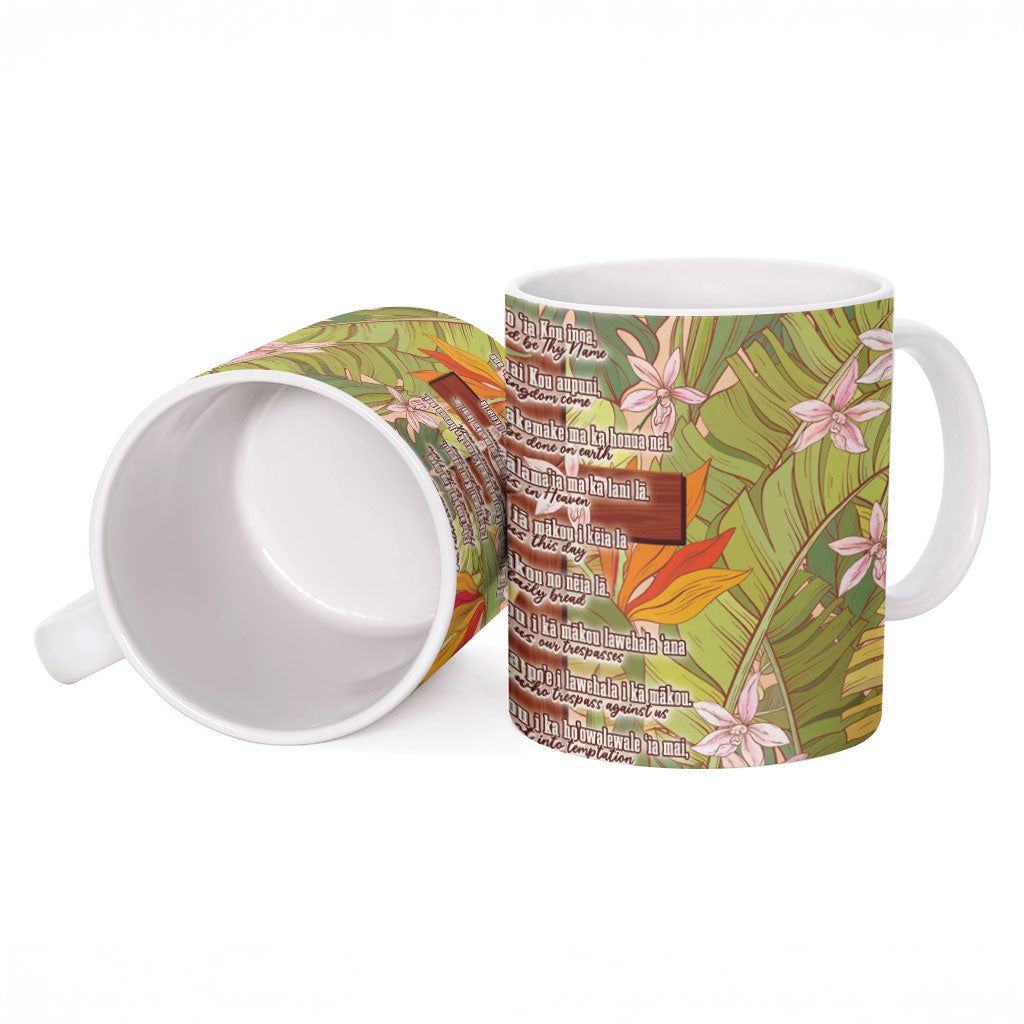 Mahalo Hawaii - Ka Pule a ka Haku Ceramic Mug Tropical Flowers LT7 - Polynesian Pride