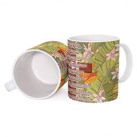 Mahalo Hawaii - Ka Pule a ka Haku Ceramic Mug Tropical Flowers LT7 - Polynesian Pride