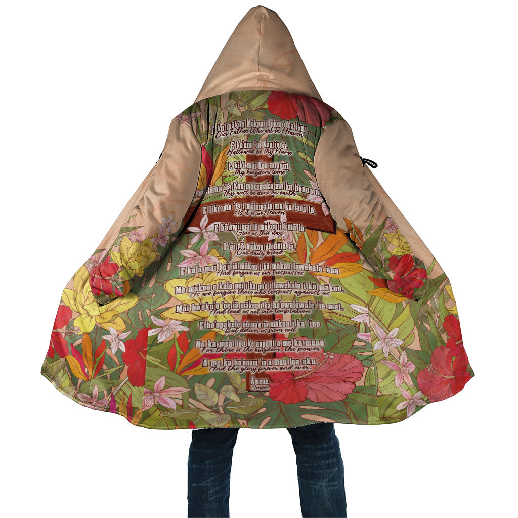 Mahalo Hawaii - Ka Pule a ka Haku Cloak Tropical Flowers LT7 Unisex Coral Pink - Polynesian Pride