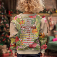Mahalo Hawaii - Ka Pule a ka Haku Kid Ugly Christmas Sweater Tropical Flowers LT7 - Polynesian Pride