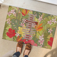 Mahalo Hawaii - Ka Pule a ka Haku Rubber Doormat Tropical Flowers LT7 - Polynesian Pride
