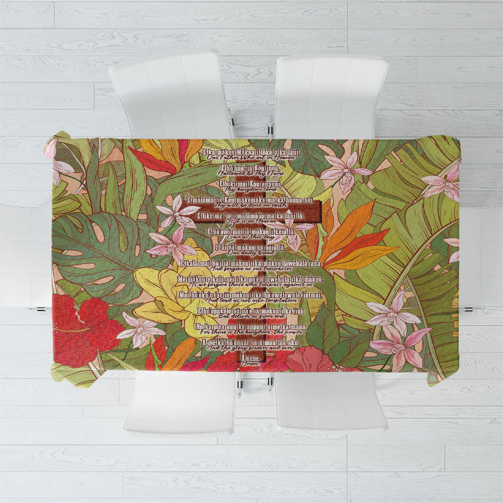 Mahalo Hawaii - Ka Pule a ka Haku Tablecloth Tropical Flowers LT7 Coral Pink - Polynesian Pride