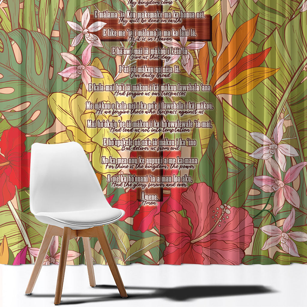 Mahalo Hawaii - Ka Pule a ka Haku Window Curtain Tropical Flowers LT7 - Polynesian Pride