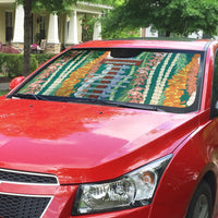 Mahalo Hawaii - Ka Pule a ka Haku Auto Sun Shade Mixed Lei LT7 - Polynesian Pride