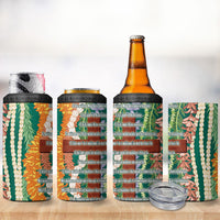 Mahalo Hawaii - Ka Pule a ka Haku 4 in 1 Can Cooler Tumbler Mixed Lei LT7 - Polynesian Pride