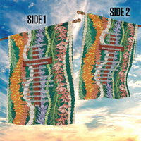 Mahalo Hawaii - Ka Pule a ka Haku Garden Flag Mixed Lei LT7 - Polynesian Pride