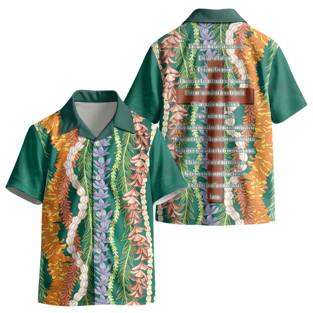 Mahalo Hawaii - Ka Pule a ka Haku Kid Hawaiian Shirt Mixed Lei LT7 - Polynesian Pride