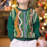 Mahalo Hawaii - Ka Pule a ka Haku Kid Ugly Christmas Sweater Mixed Lei LT7 - Polynesian Pride