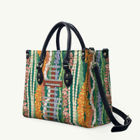 Mahalo Hawaii - Ka Pule a ka Haku Leather Bag Mixed Lei LT7 Sage Green - Polynesian Pride