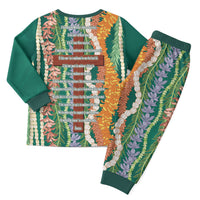 Mahalo Hawaii - Ka Pule a ka Haku Christmas Pajama Set Mixed Lei LT7 - Polynesian Pride