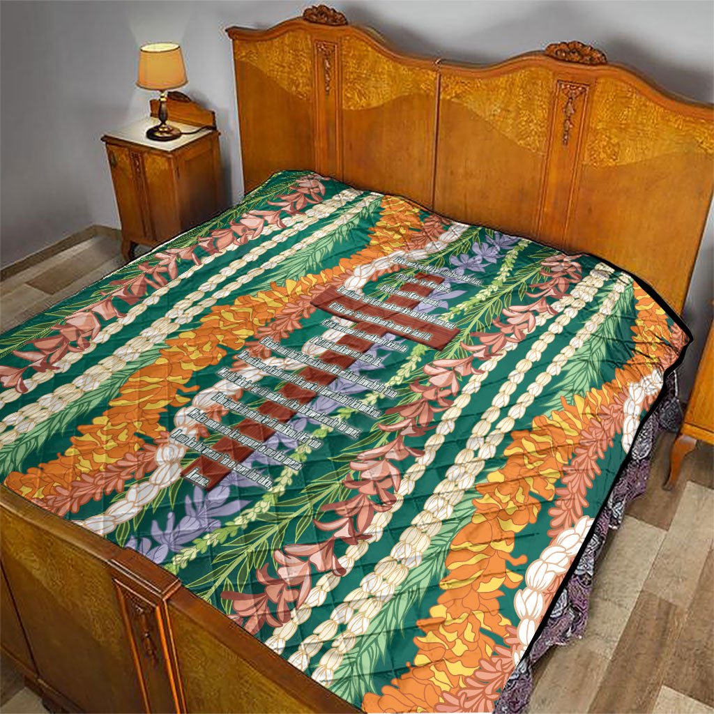 Mahalo Hawaii - Ka Pule a ka Haku Quilt Mixed Lei LT7 - Polynesian Pride