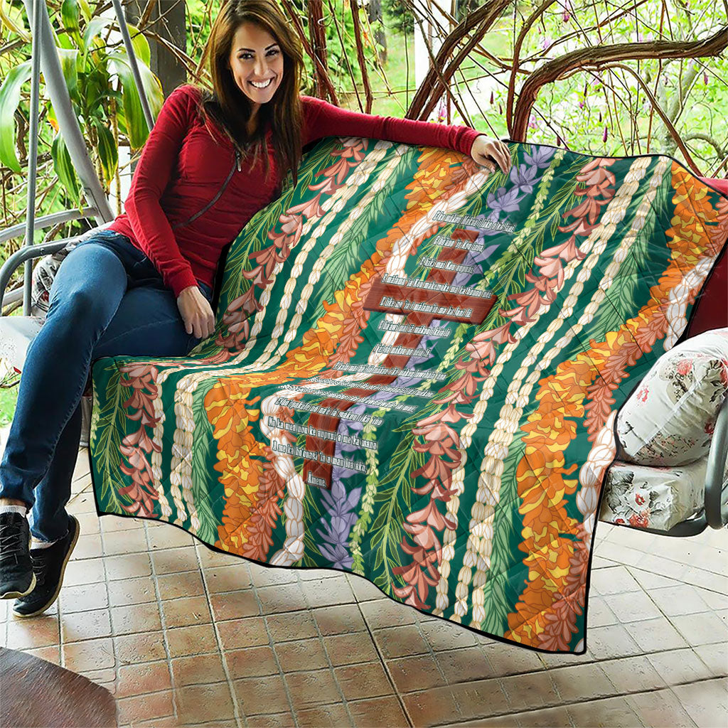 Mahalo Hawaii - Ka Pule a ka Haku Quilt Mixed Lei LT7 - Polynesian Pride
