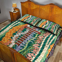 Mahalo Hawaii - Ka Pule a ka Haku Quilt Bed Set Mixed Lei LT7 - Polynesian Pride