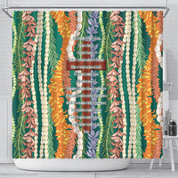 Mahalo Hawaii - Ka Pule a ka Haku Shower Curtain Mixed Lei LT7 - Polynesian Pride