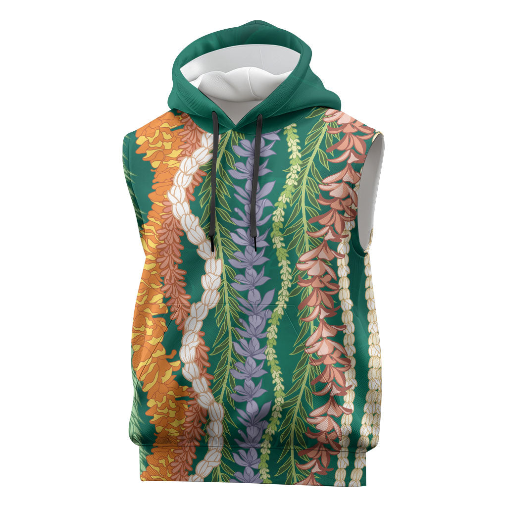 Mahalo Hawaii - ⁠Ka Pule a ka Haku Sleeveless Hoodie Mixed Lei