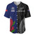 Personalised New Zealand Vs Samoa Rugby Baseball Jersey Go Champions LT7 Black Blue - Polynesian Pride