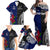 Personalised New Zealand Vs Samoa Rugby Family Matching Off Shoulder Maxi Dress and Hawaiian Shirt Go Champions LT7 - Polynesian Pride