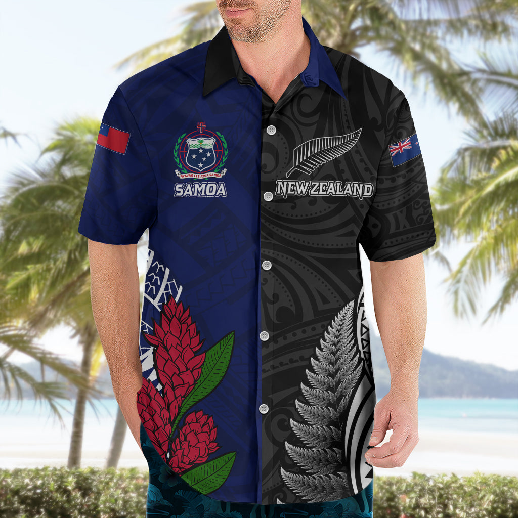 Personalised New Zealand Vs Samoa Rugby Hawaiian Shirt Go Champions LT7 - Polynesian Pride