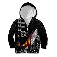 Hawaii Humpback Whale Kid Hoodie Be Strong - Pray For Maui LT7 - Polynesian Pride