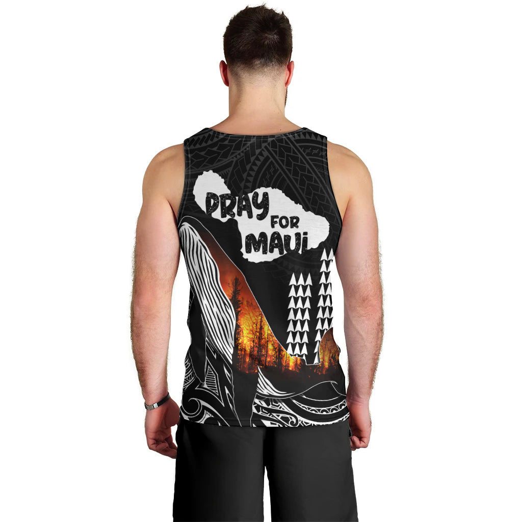 Hawaii Humpback Whale Men Tank Top Be Strong - Pray For Maui LT7 - Polynesian Pride