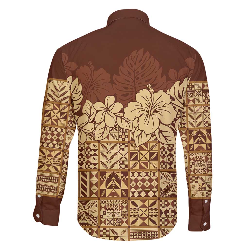 Niue Hiapo Motif Family Matching Tank Maxi Dress and Hawaiian Shirt Tapa Classic LT7 - Polynesian Pride