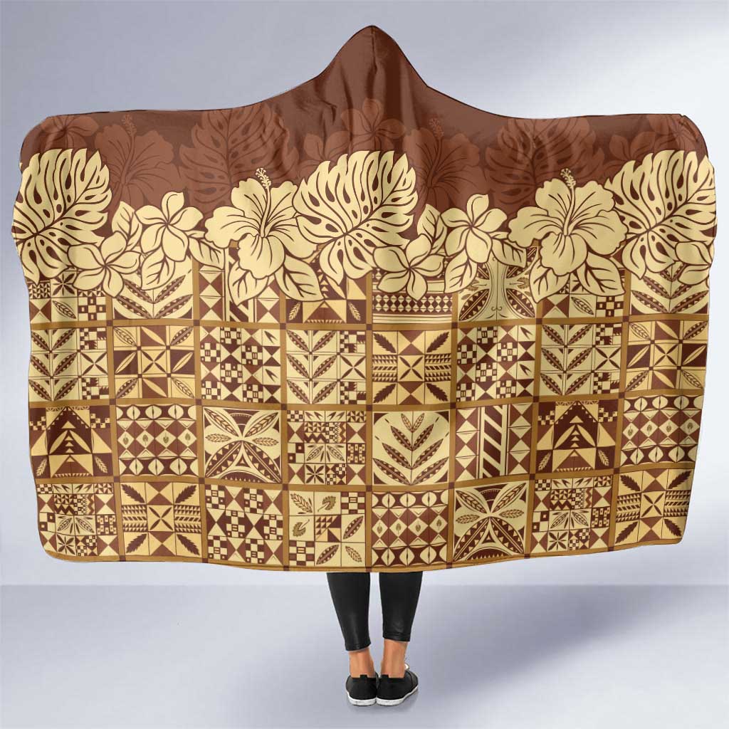 Niue Hiapo Motif Hooded Blanket Tapa Classic