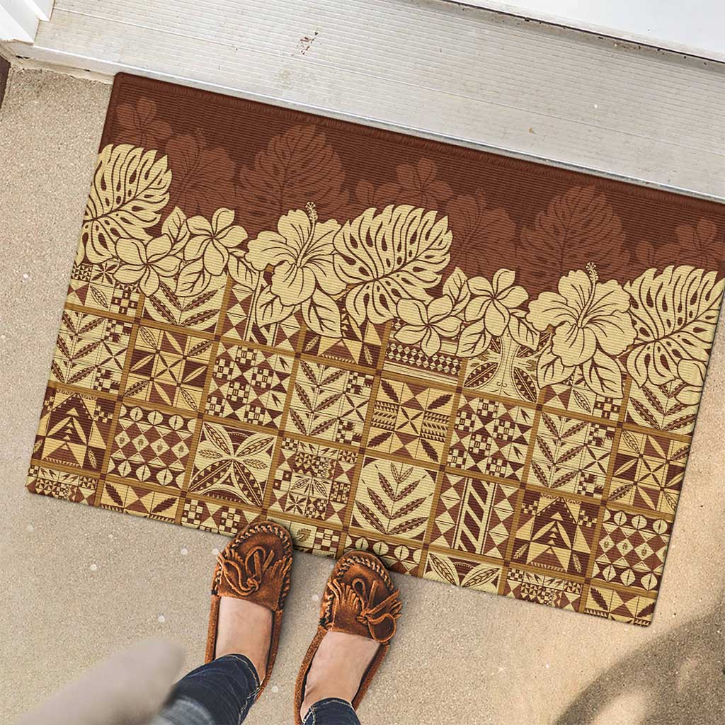 Niue Hiapo Motif Rubber Doormat Tapa Classic