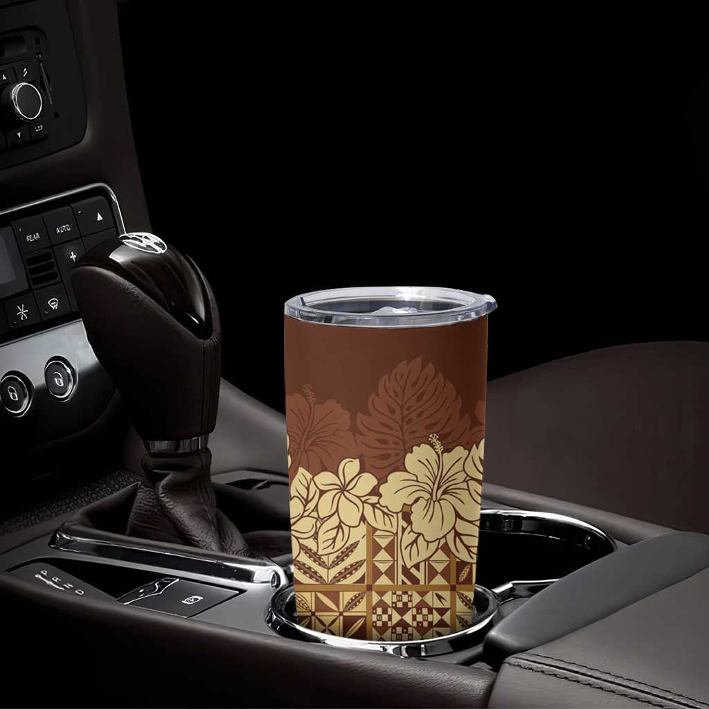 Niue Hiapo Motif Tumbler Cup Tapa Classic