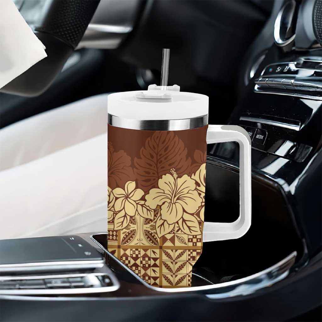 Niue Hiapo Motif Tumbler With Handle Tapa Classic