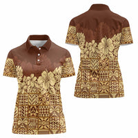Niue Hiapo Motif Women Polo Shirt Tapa Classic