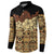 Niue Hiapo Motif Button Sweatshirt Tapa Classic - Black Ver