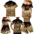 Niue Hiapo Motif Family Matching Mermaid Dress and Hawaiian Shirt Tapa Classic - Black Ver