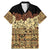 Niue Hiapo Motif Family Matching Mermaid Dress and Hawaiian Shirt Tapa Classic - Black Ver