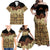 Niue Hiapo Motif Family Matching Off Shoulder Maxi Dress and Hawaiian Shirt Tapa Classic - Black Ver