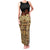 Niue Hiapo Motif Family Matching Tank Maxi Dress and Hawaiian Shirt Tapa Classic - Black Ver