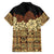 Niue Hiapo Motif Hawaiian Shirt Tapa Classic - Black Ver