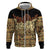 Niue Hiapo Motif Hoodie Tapa Classic - Black Ver