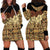 Niue Hiapo Motif Hoodie Dress Tapa Classic - Black Ver