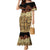 Niue Hiapo Motif Mermaid Dress Tapa Classic - Black Ver