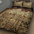 Niue Hiapo Motif Quilt Bed Set Tapa Classic - Black Ver