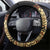 Niue Hiapo Motif Steering Wheel Cover Tapa Classic - Black Ver