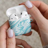 Sharks Couple Dreamy Polynesians Floral Sea AirPods Case Turquoise LT7 - Polynesian Pride